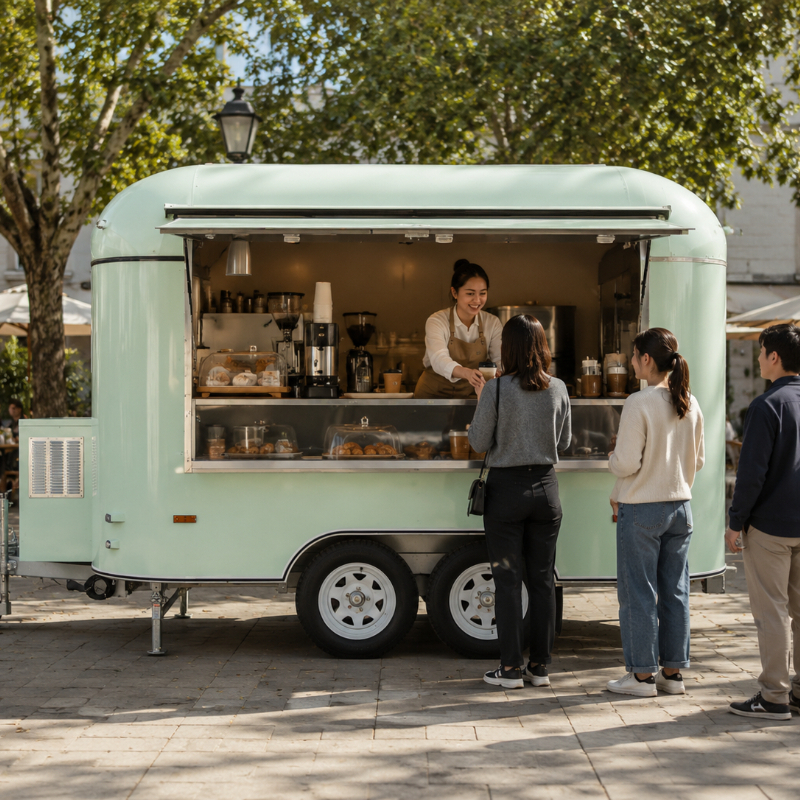 Hot Dog Vending Cart - Customized Food Truck Mobile with Kitchen