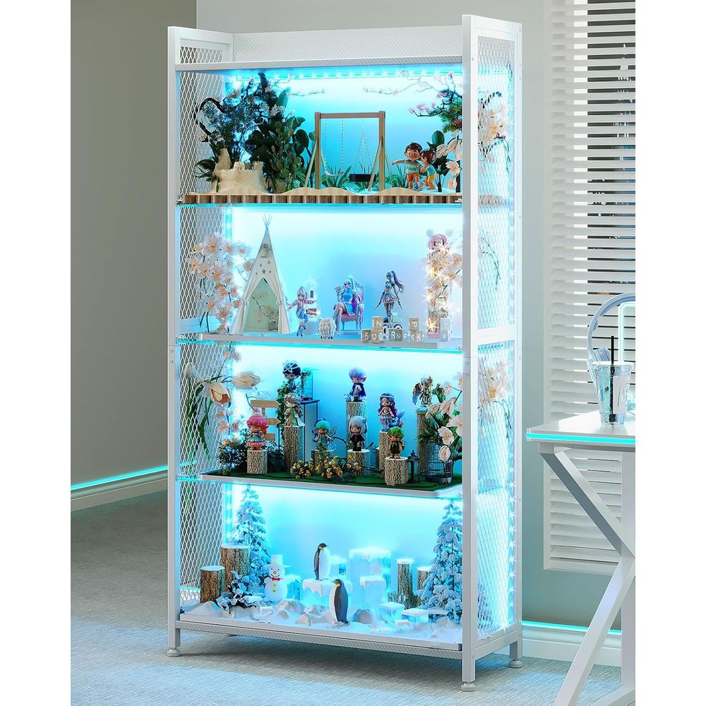 Glass Cabinet Display - Illuminated Glass Display Cabinet with 4
