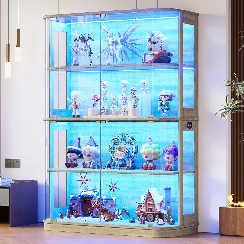 47.2 Glass-Door 4-Tier Display - Glass Cabinet Display review and price