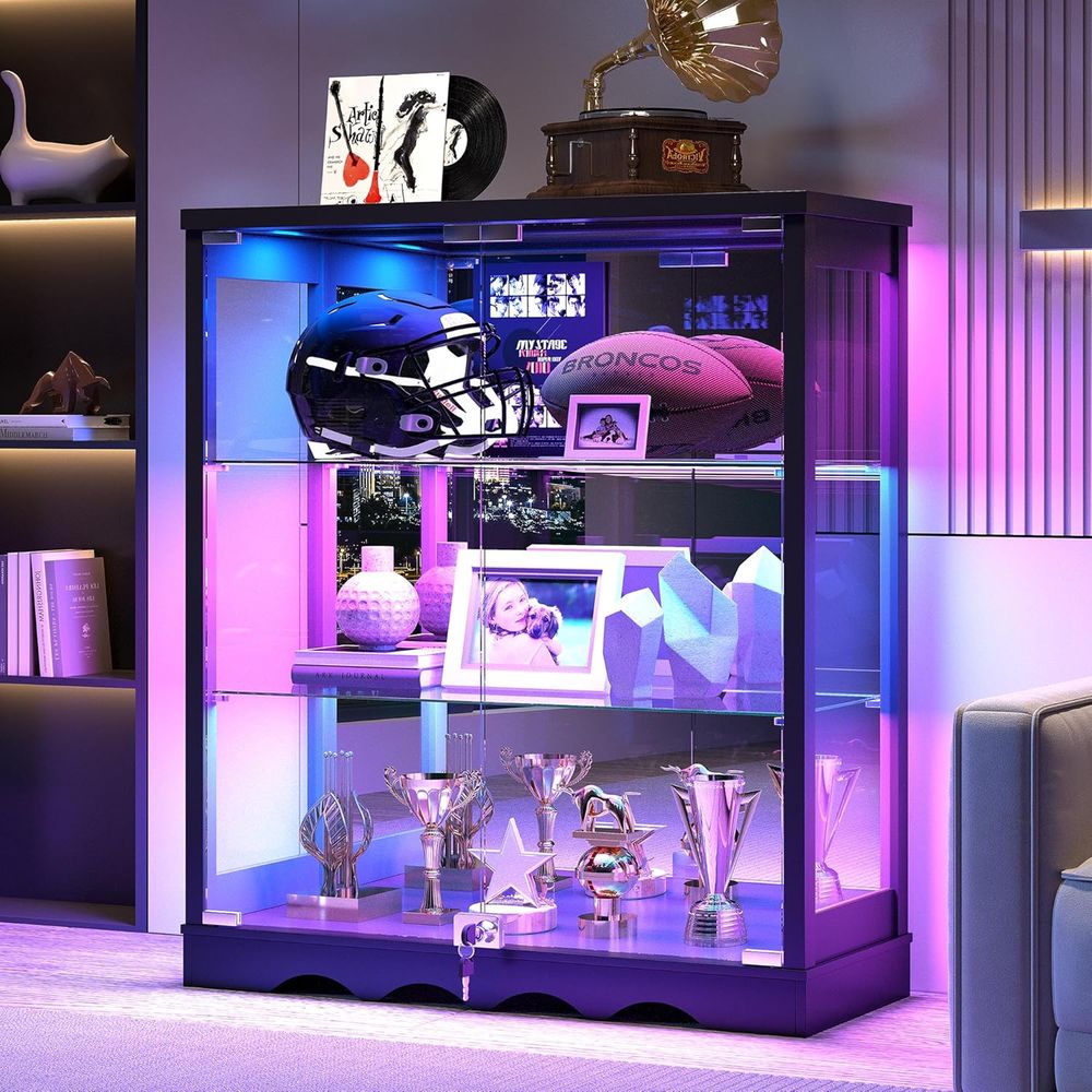 39 Tall Glass Curio Cabinet wi - Glass Cabinet Display review and price