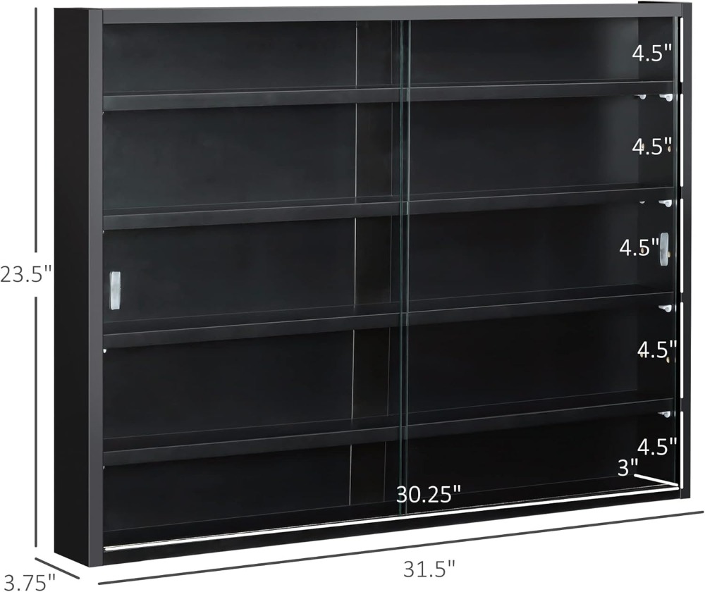 5-Tier Glass Display Cabinet w - Glass Cabinet Display review and price