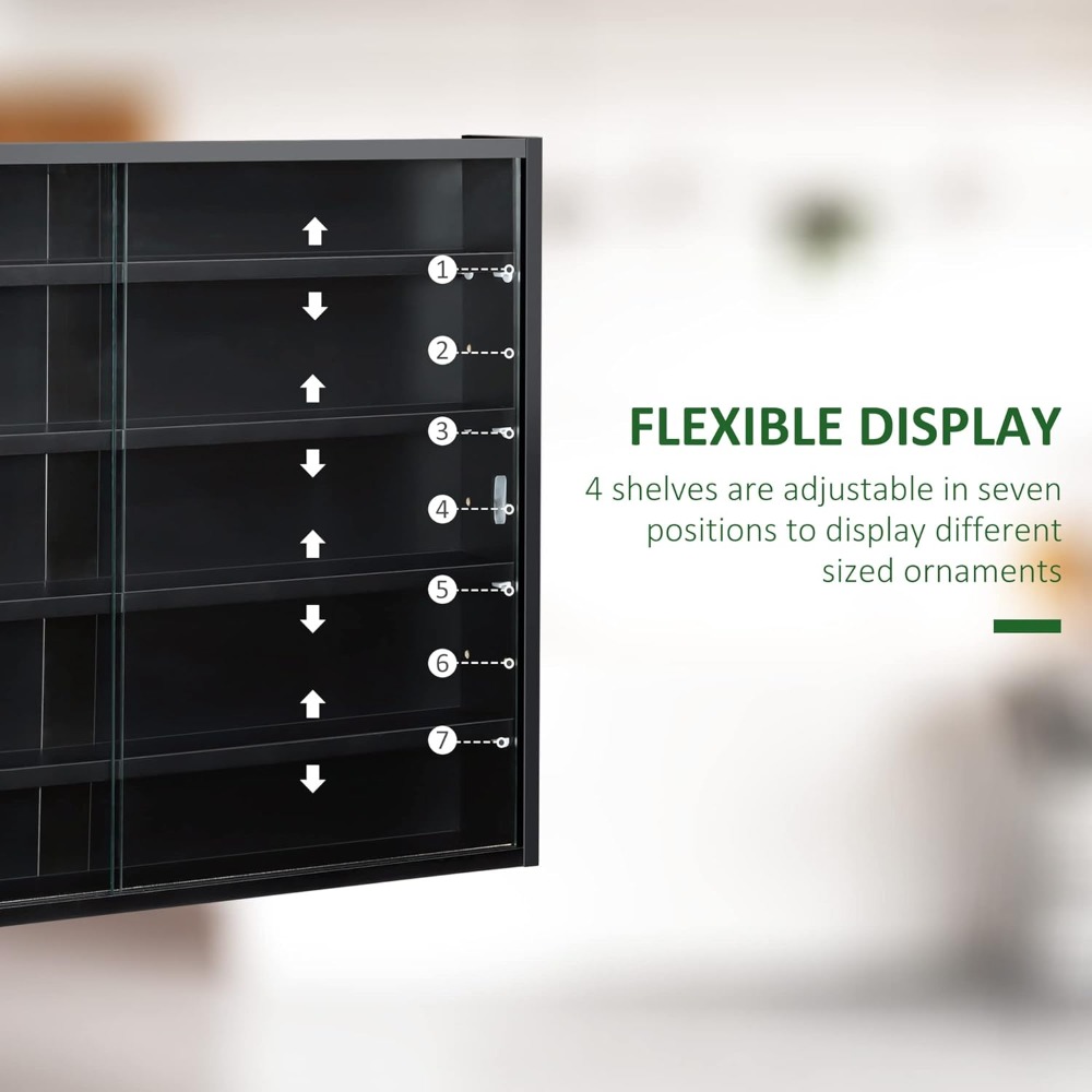 5-Tier Glass Display Cabinet w - Glass Cabinet Display review and price