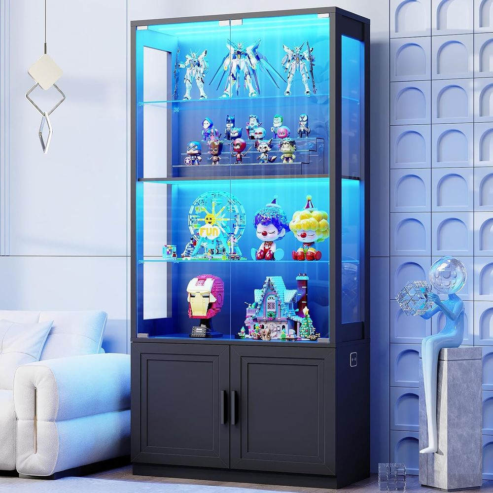 67 4-Tier Glass Display Cabine - Glass Cabinet Display review and price