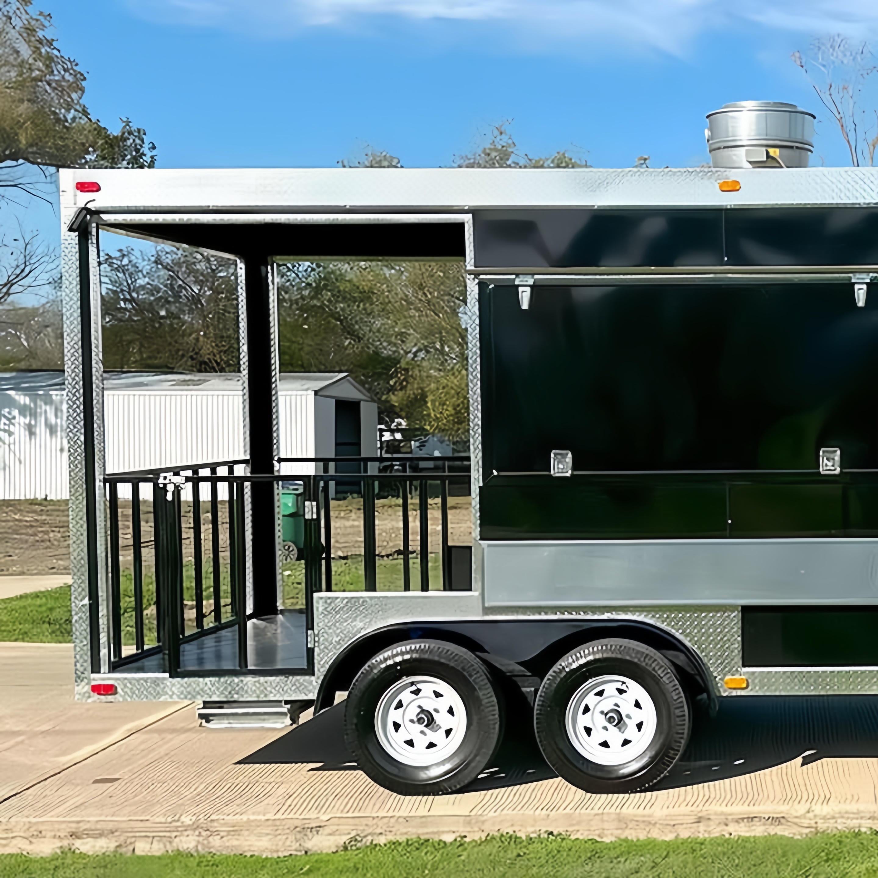 Outdoor Mobile Food Truck Trai - Hot Dog Vending Cart review and price