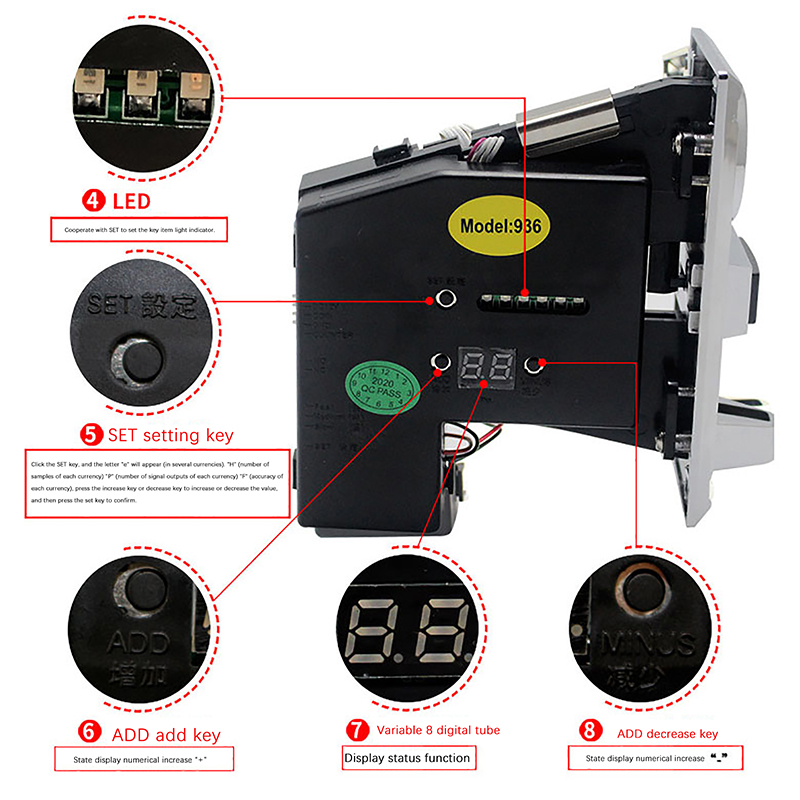 1Pc 616 Multi Coin Slot Accept - Arcade Games Vending review and price
