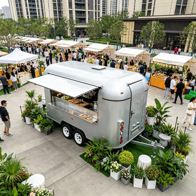Customized Food Truck Mobile w - Hot Dog Vending Cart review and price