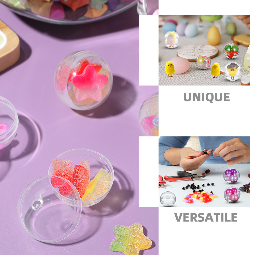 50pcs Empty Clear Balls Capsul - Prize Capsule Toy Machine review and price