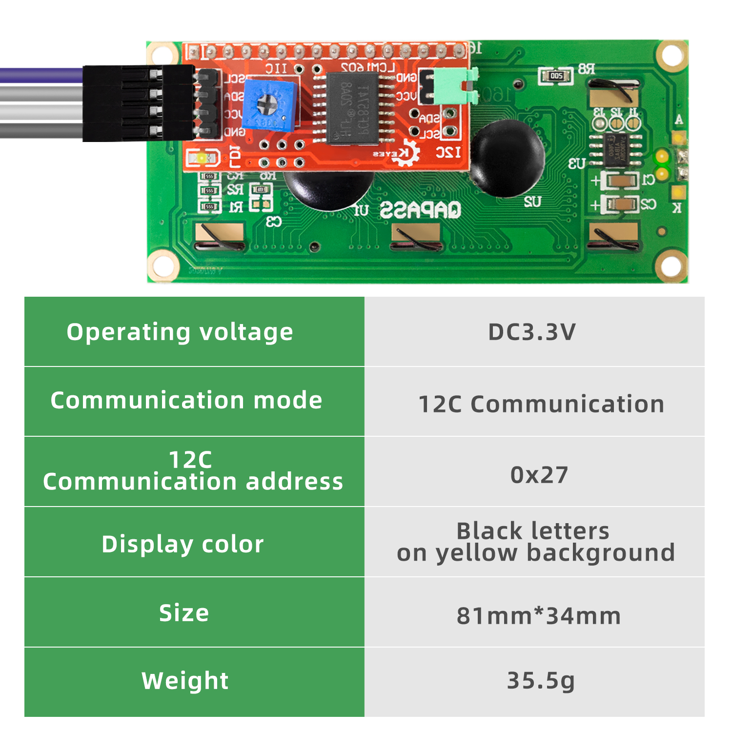 KEYES DC 3.3V LCD1602+I2C Modu - Arduino Vending Machine Project review and price